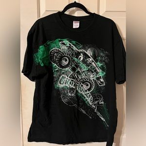 Black Graphic Monster Truck T-Shirt
